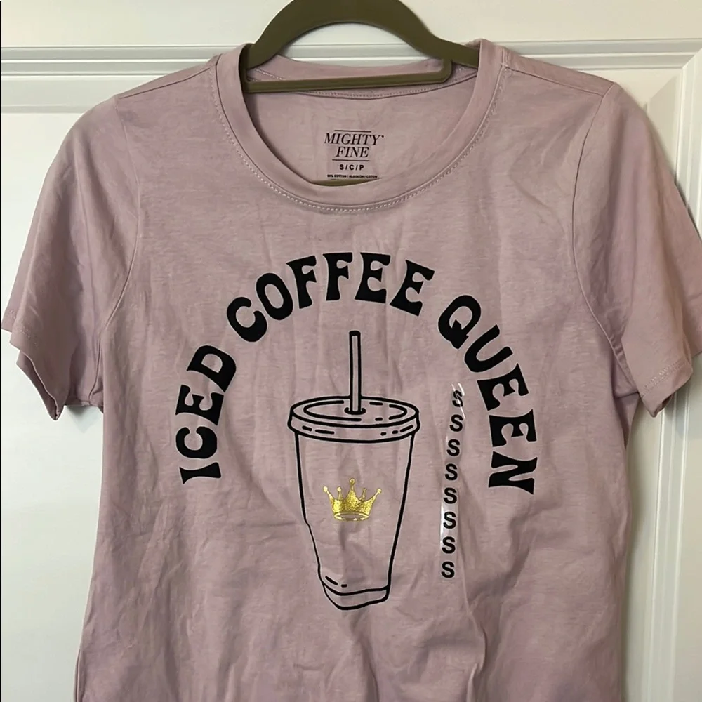 Graphic Coffee Queen Tee - Pink mauve